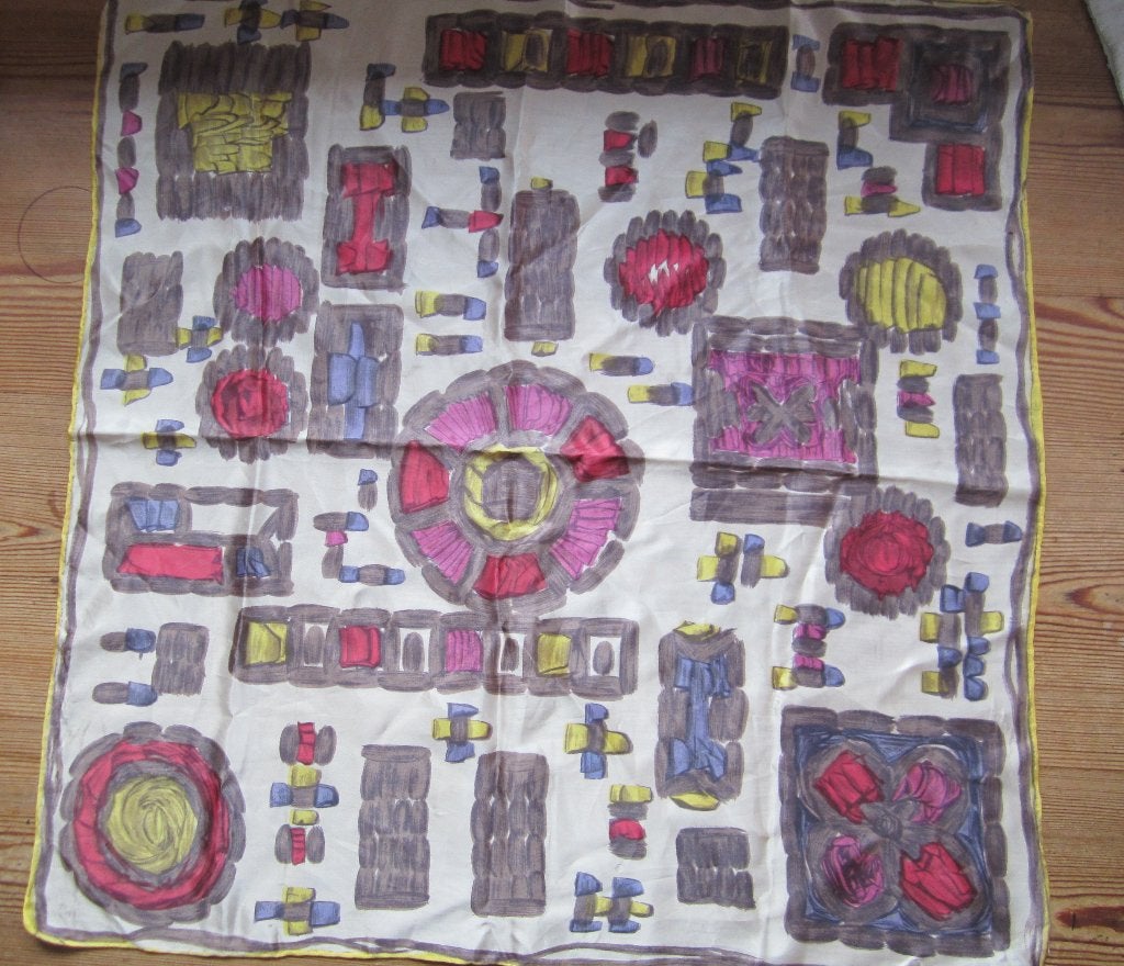 Foulard en soie (années 50-60), Antiquités & Art, Enlèvement ou Envoi, Femmes
