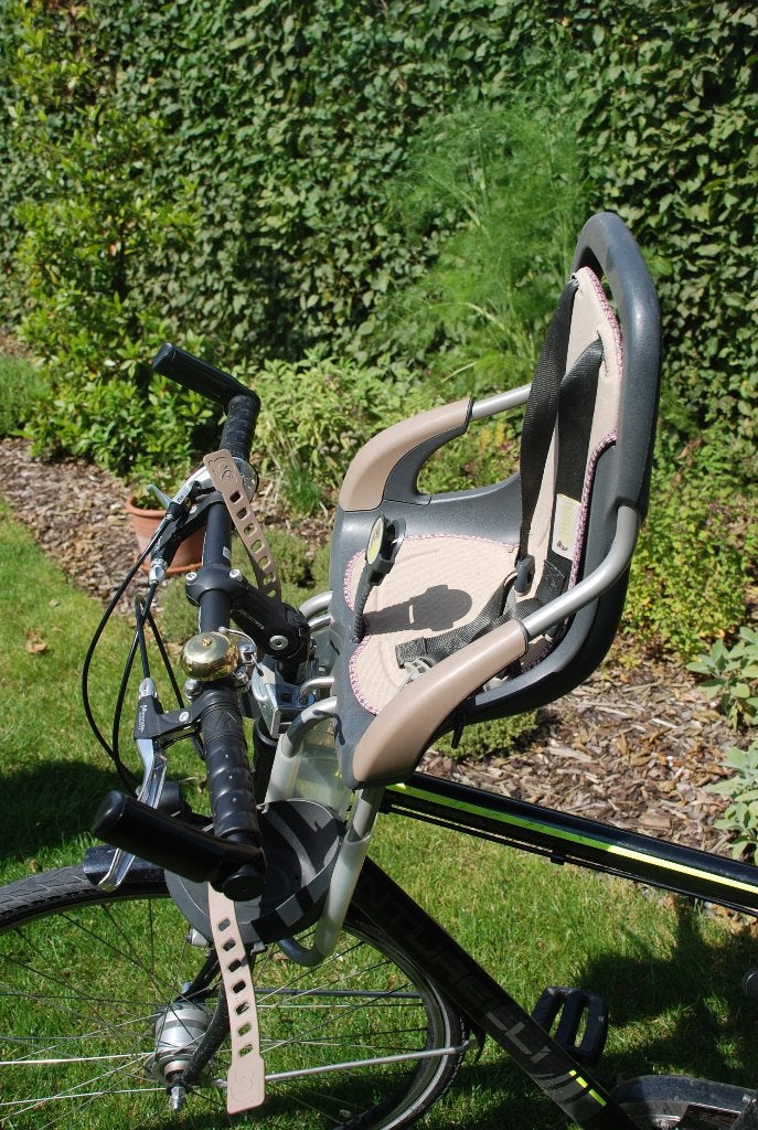 Fietsstoeltje vooraan (voorzitje), Fietsen en Brommers, Ophalen, Voetsteuntjes, Voorzitje, Zo goed als nieuw