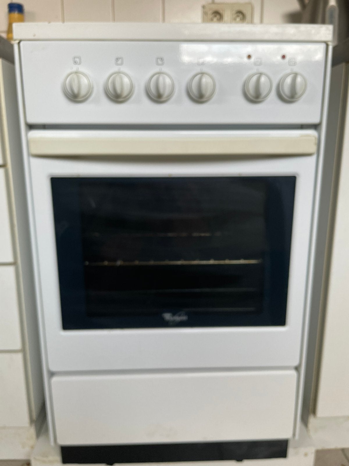 vrijstaande Whirlpool keramische kookfornuis met oven., Elektronische apparatuur, Fornuizen, Zo goed als nieuw, Vrijstaand, Elektrisch