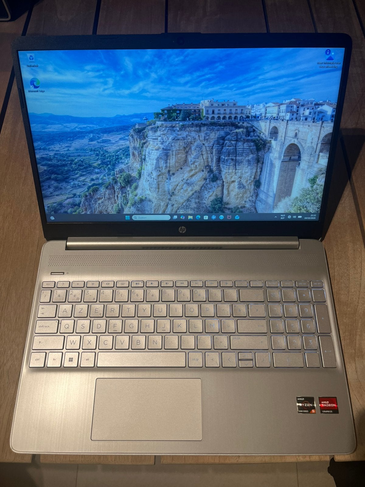 Ordinateur HP 15s - Ryzen 5 - 8 Go de RAM 512 Go Windows 11, Enlèvement ou Envoi, 8 GB, Comme neuf, Azerty