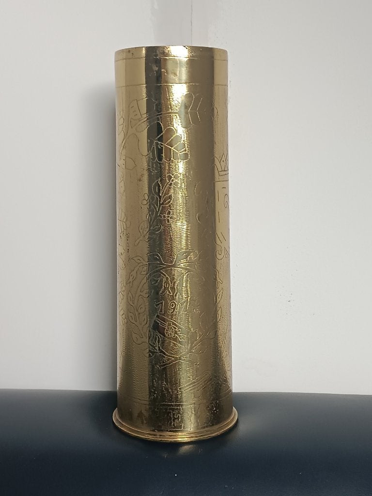 LEGE Britse 18 Pr. huls uit W.O. I - trench art, Verzamelen, Ophalen of Verzenden, Landmacht, Hulzen of Bodemvondsten