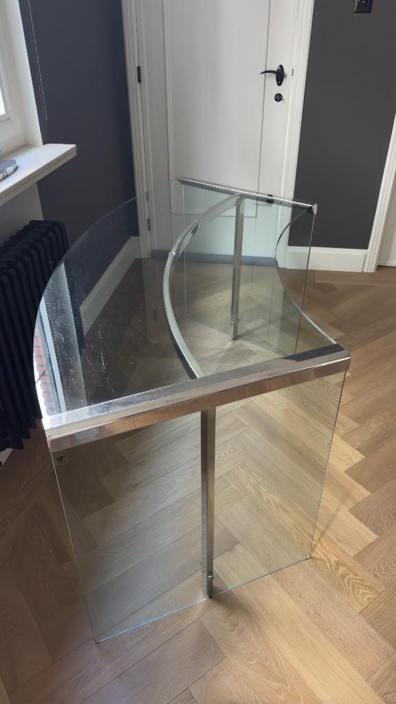Vintage Glazen Bureau (Gallotti&Radice), Vintage, Enlèvement, Utilisé