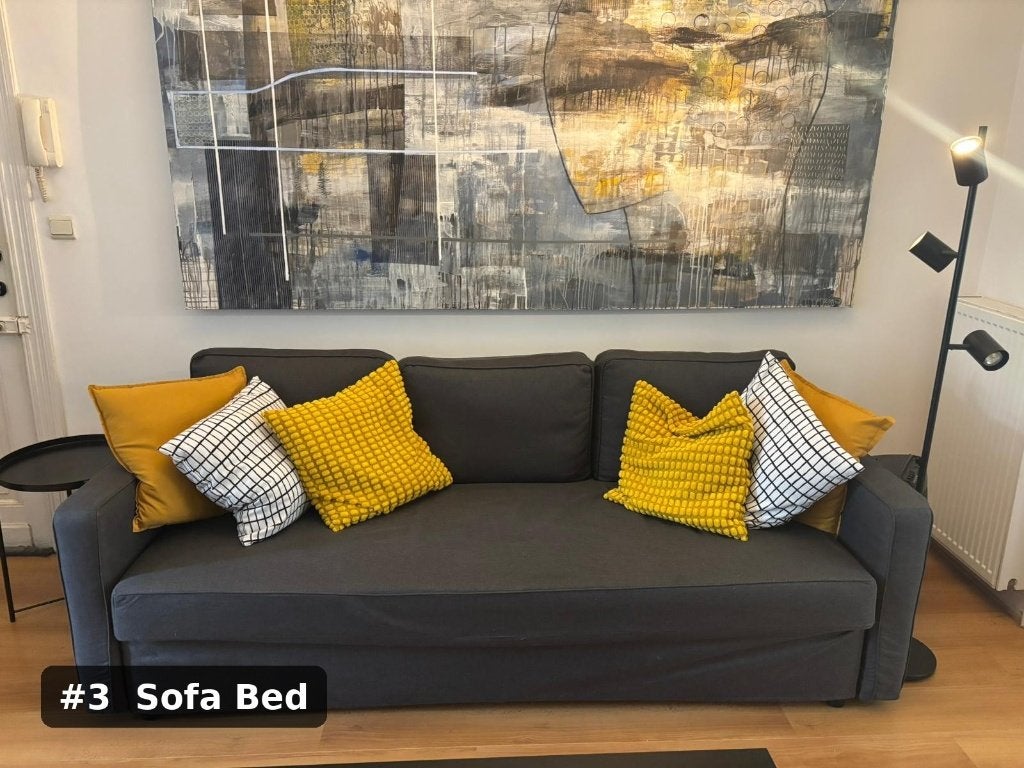 Canapé-lit IKEA gris – complet (housse + matelas) FRIHETEN, Maison & Meubles, Gris, Queen size, Enlèvement, 200 cm