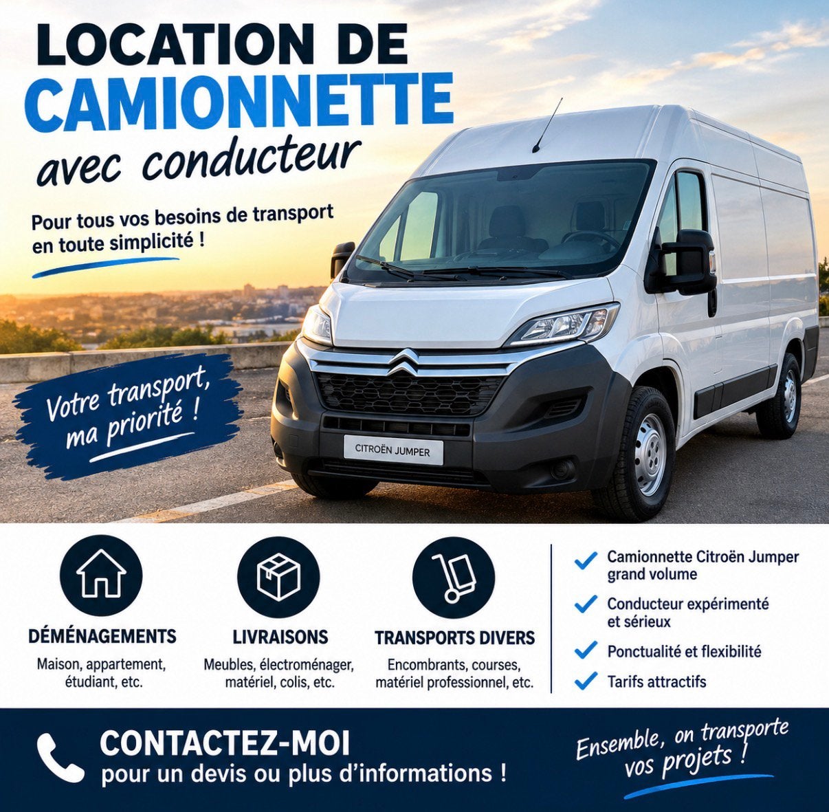 Location de camionnette Livraisons déménagements, Offres d'emploi, Emplois | Chauffeurs