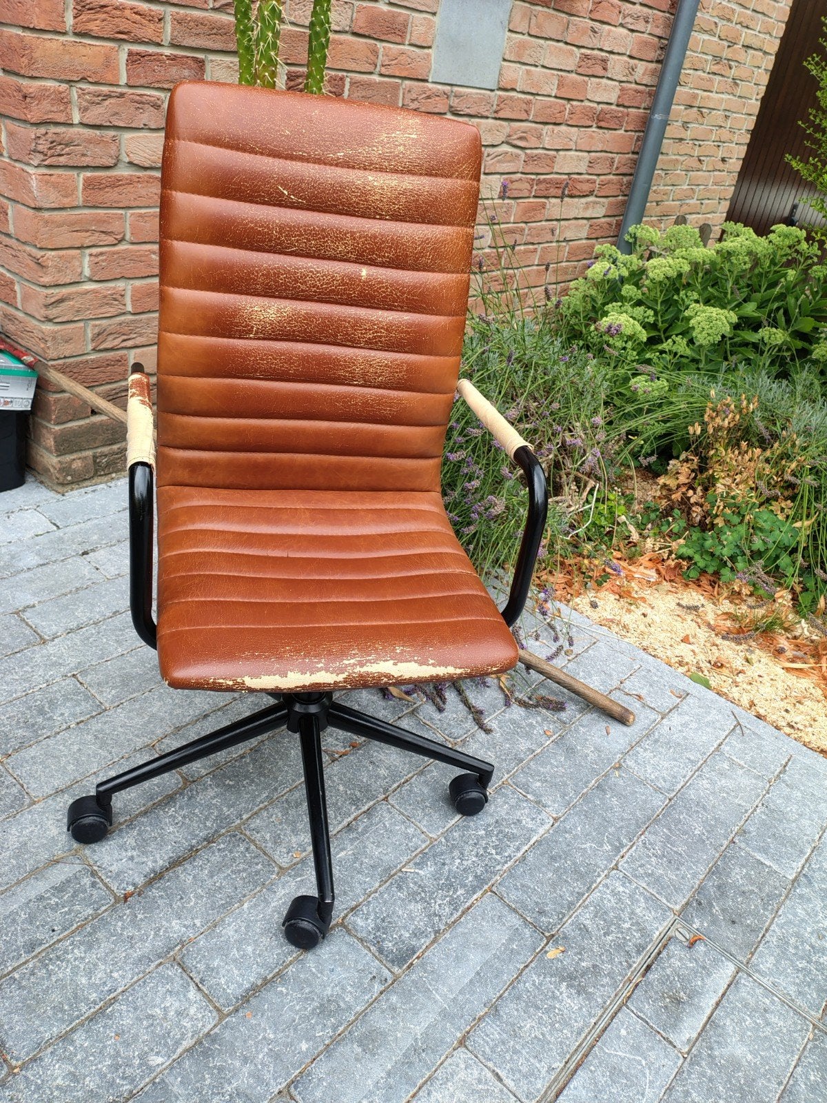 fauteuil de bureau, Enlèvement, Utilisé, Brun, Chaise de bureau