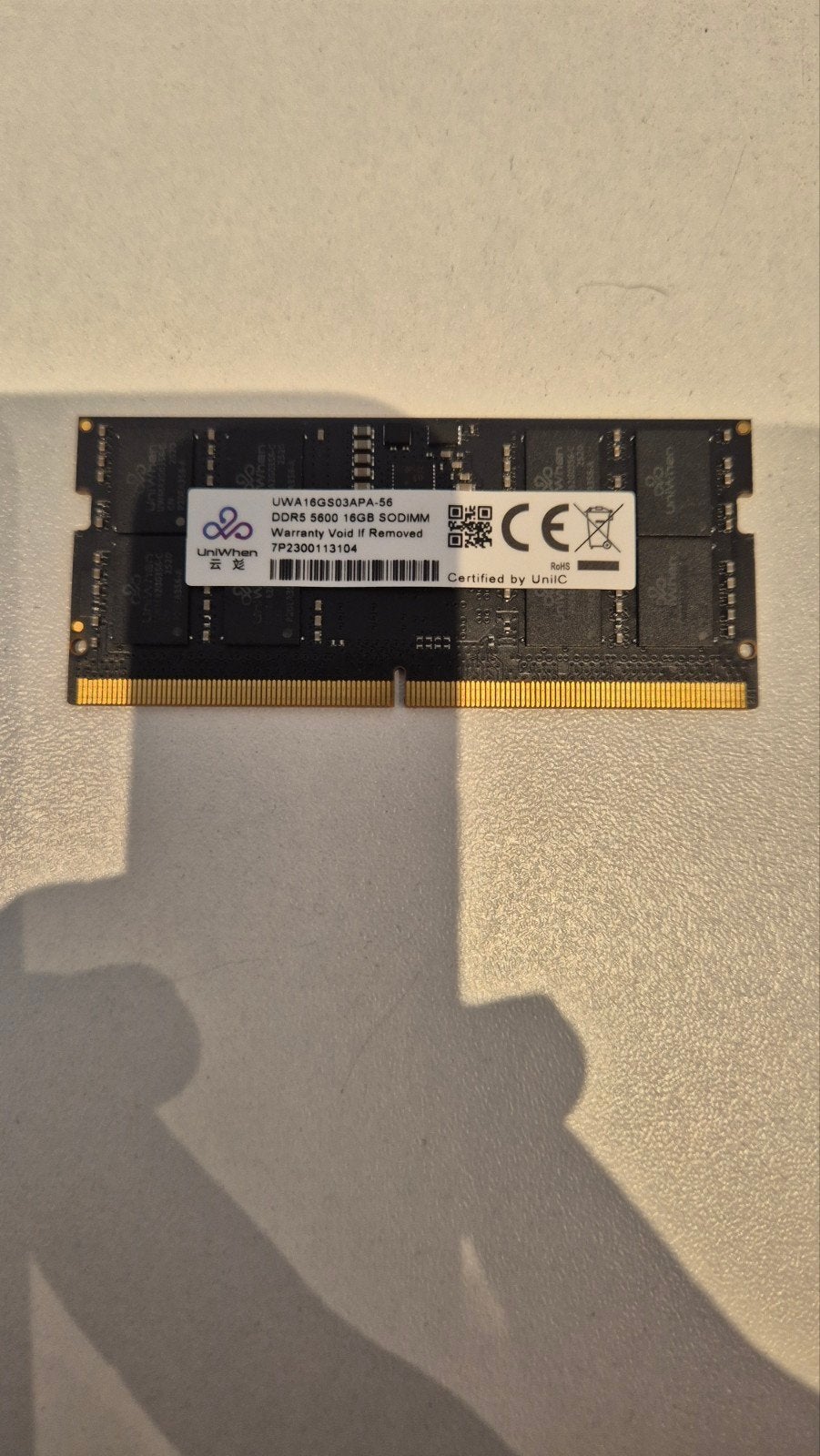 DDR5 16gb ram 5600mhz, Computers en Software, Ophalen, Zo goed als nieuw, DDR5, Laptop