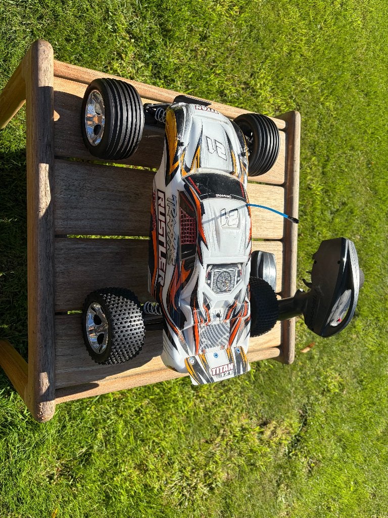 Traxxas Rustler 2WD +  Nouv. Velineon VXL-3s Brushless Combo, Enlèvement, Comme neuf, Autres sujets/thèmes