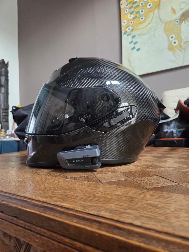 Scorpion EXO-R1 Air Carbon + Cardo Edge, Autres marques, M, Seconde main, Casque intégral
