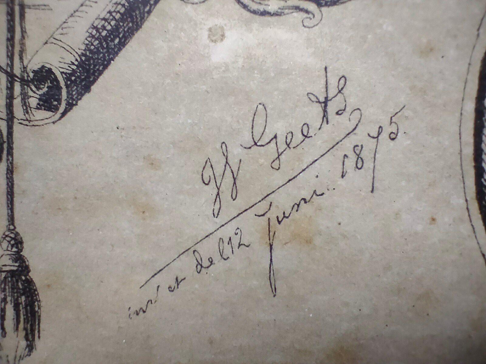 7 litho's Willem Geets van het jaar 1875, Antiek en Kunst, Ophalen