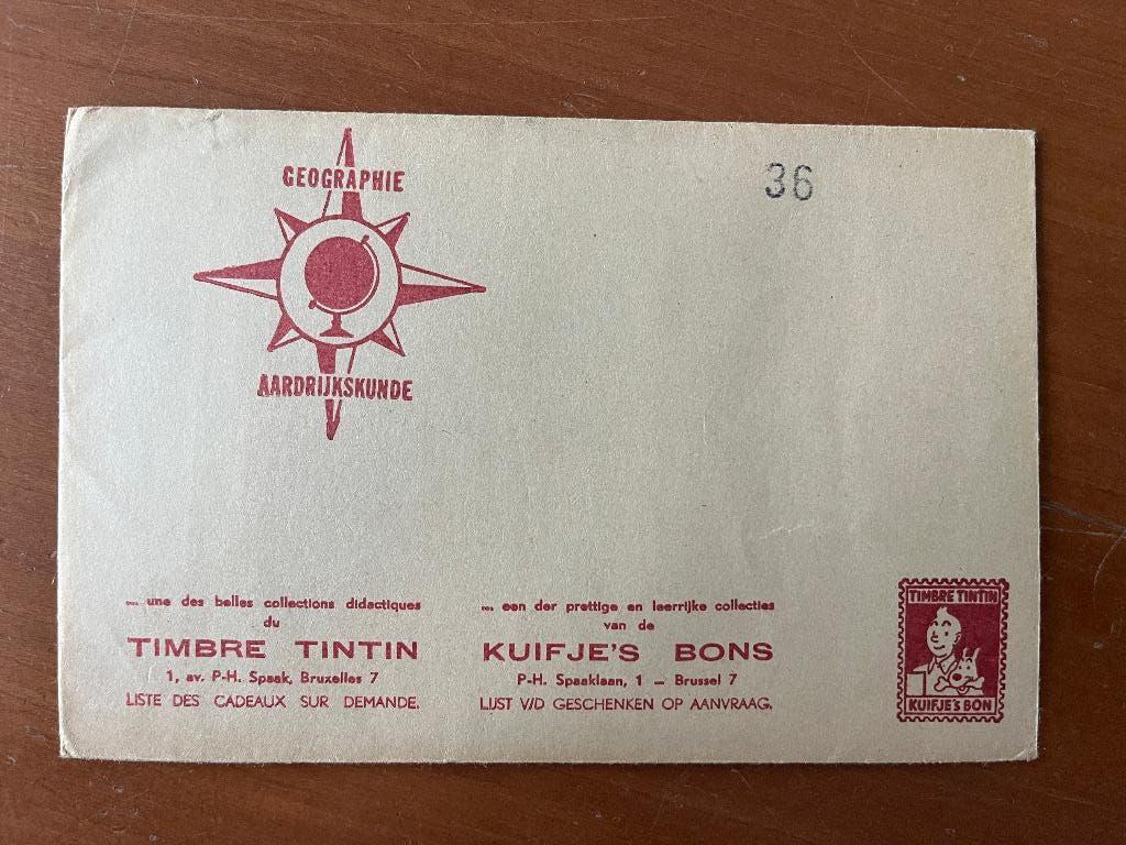 TINTIN HERGE CHROMEN ENVELOPPEN, Ophalen of Verzenden, Kuifje