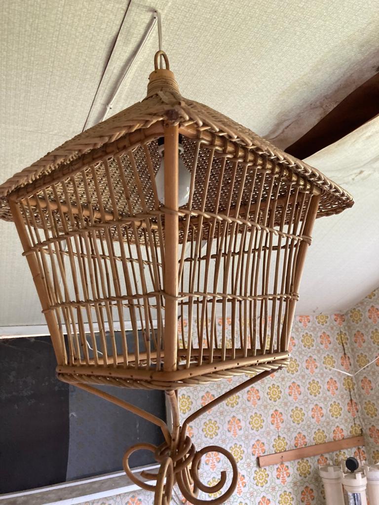 Rieten hanglamp, Ophalen, Gebruikt