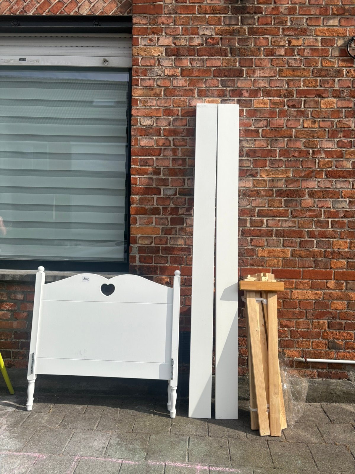 Eenpersoonsbedje, Ophalen, Gebruikt, 90 cm, Eenpersoons