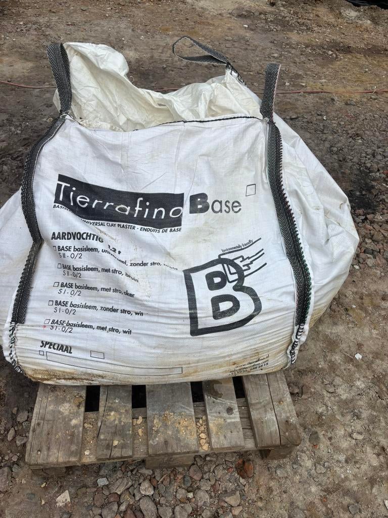 Tierrafino witte basisleem, Tuin en Terras, Zand, Ophalen, Zo goed als nieuw