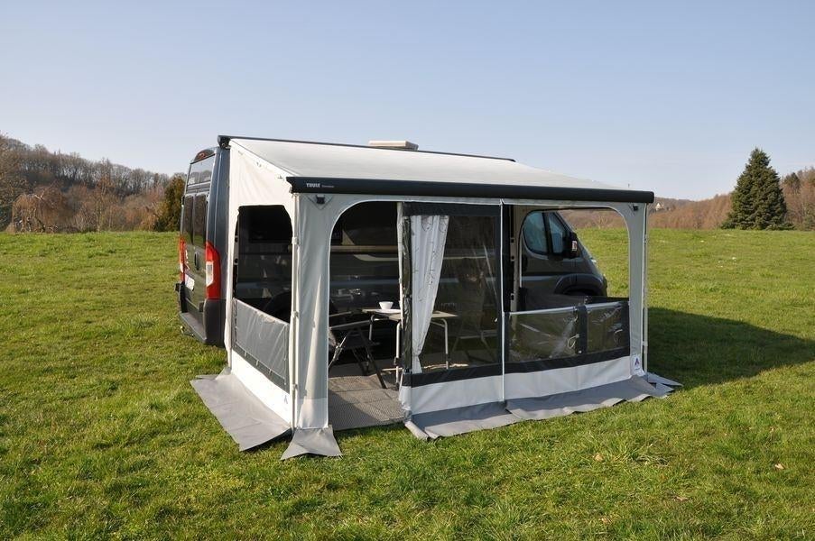 Voortent voor CamperVan Fiat Ducato Peugeot of Citroen, Caravans en Kamperen, Voortenten en Luifels, Ophalen, Zo goed als nieuw