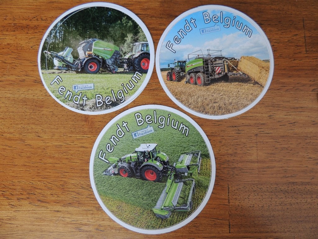 Tractor Fendt Belgium 3 x stickers, Verzamelen, Verzenden, Zo goed als nieuw, Auto of Motor
