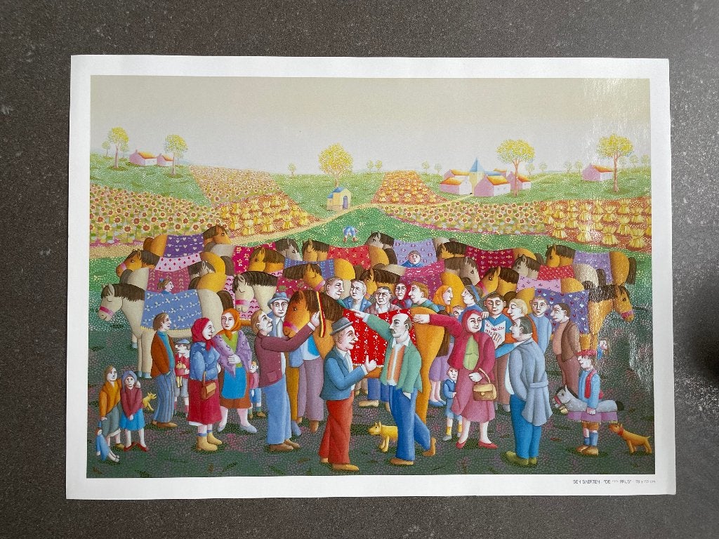 kunstenaarstalent, Antiek en Kunst, Kunst | Designobjecten, Ophalen of Verzenden, Wanddecoratie, Papier/karton
