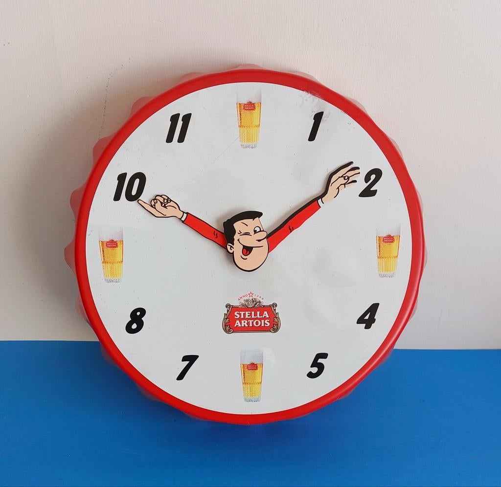 Stella Artois capsuleklok, Ophalen of Verzenden, Gebruikt, Reclamebord