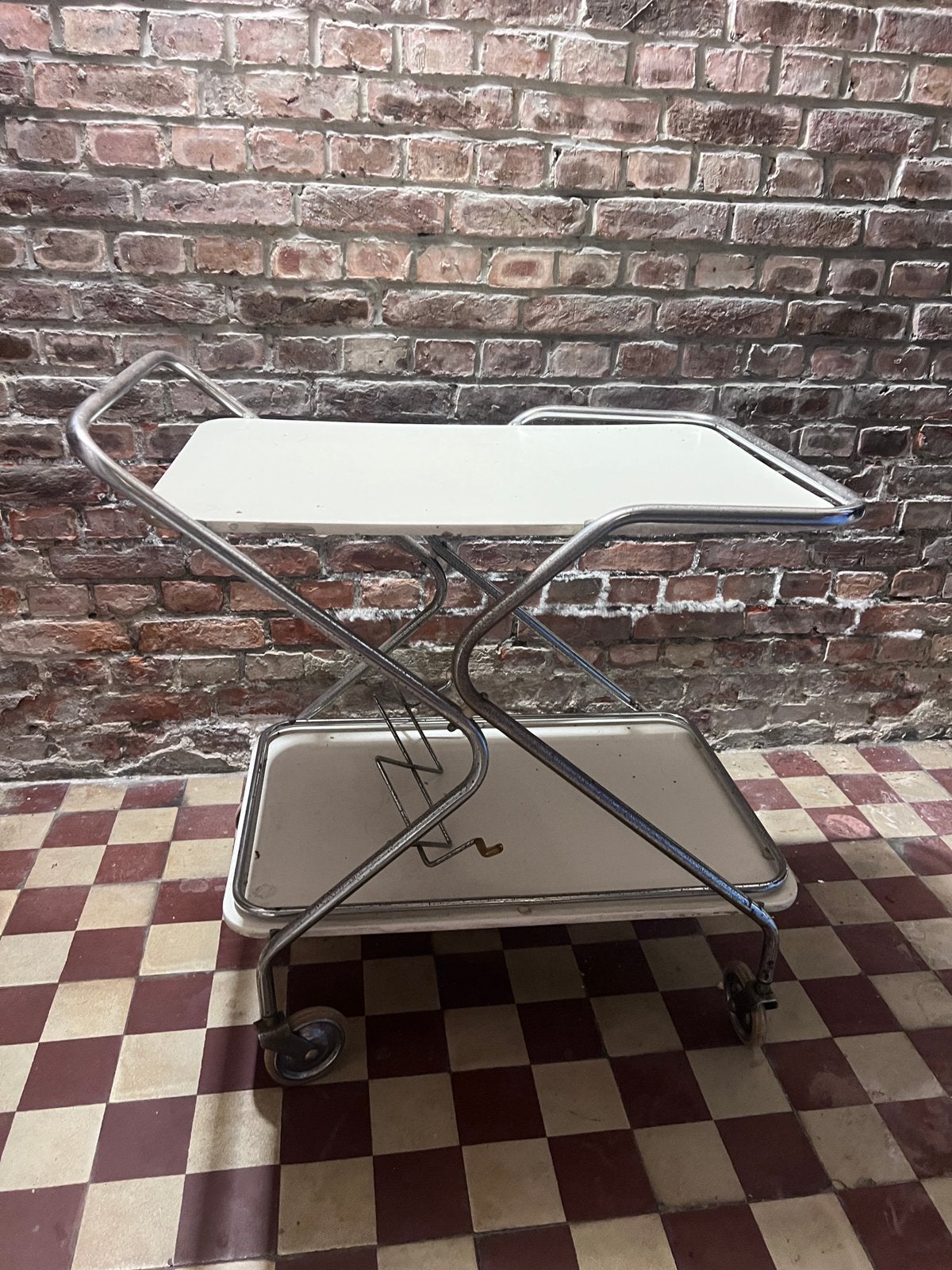 Vintage Mid-Century Serveerwagen / Keukentrolley, Huis en Inrichting, Keuken | Keukenbenodigdheden, Keukentrolley, Ophalen, Zo goed als nieuw
