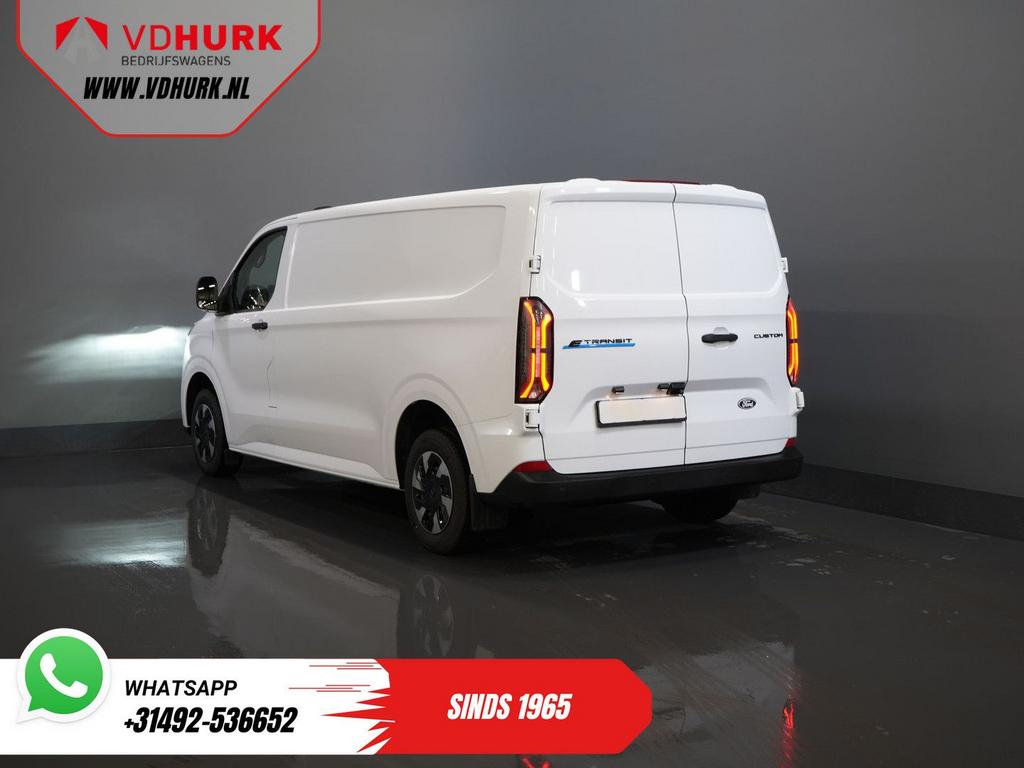 Ford E-Transit Custom 65 kWh L2 330 km WLTP LED/ Standkachel, Auto's, Bestelwagens en Lichte vracht, Automaat, Wit, Ford, Onderhoudsboekje