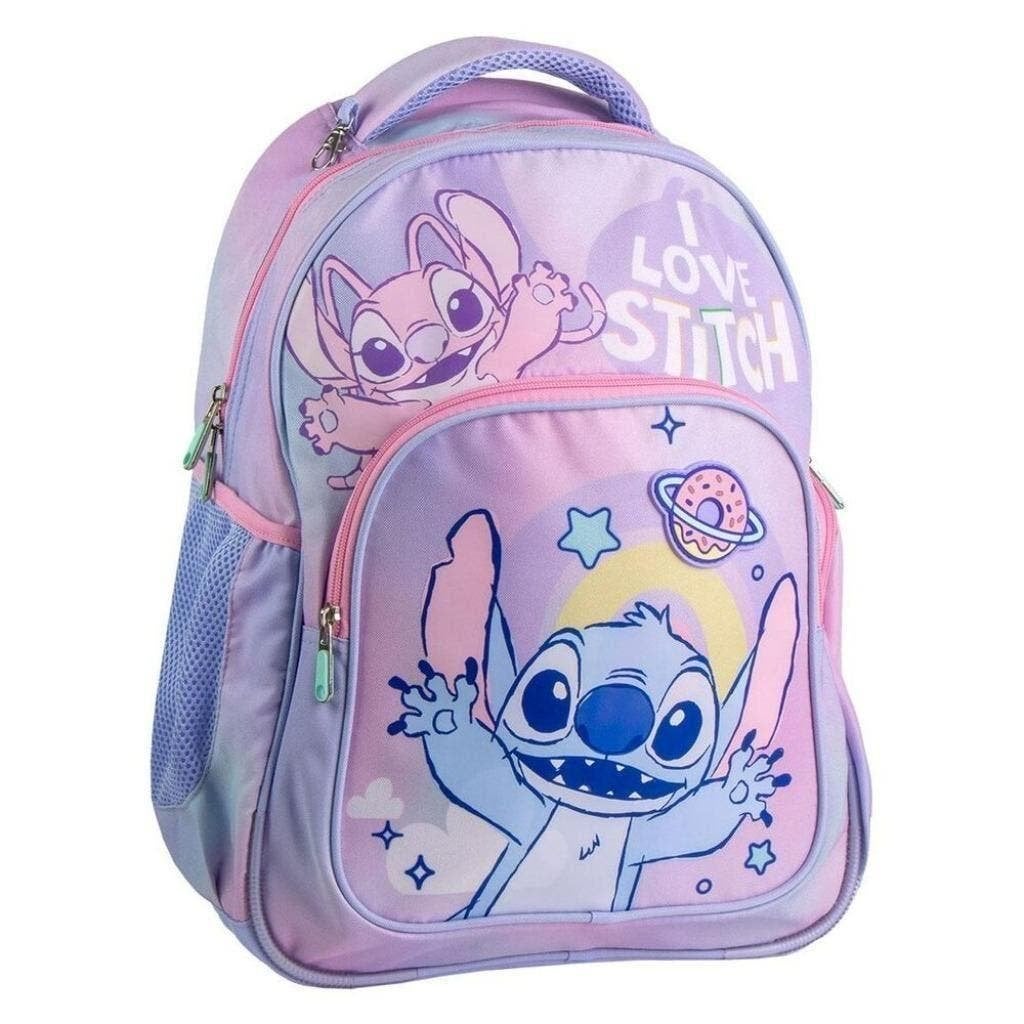 Stitch en Angel Rugzak / Schooltas - 42 cm - Disney, 30 tot 40 cm, Rugtas, Ophalen of Verzenden, Roze