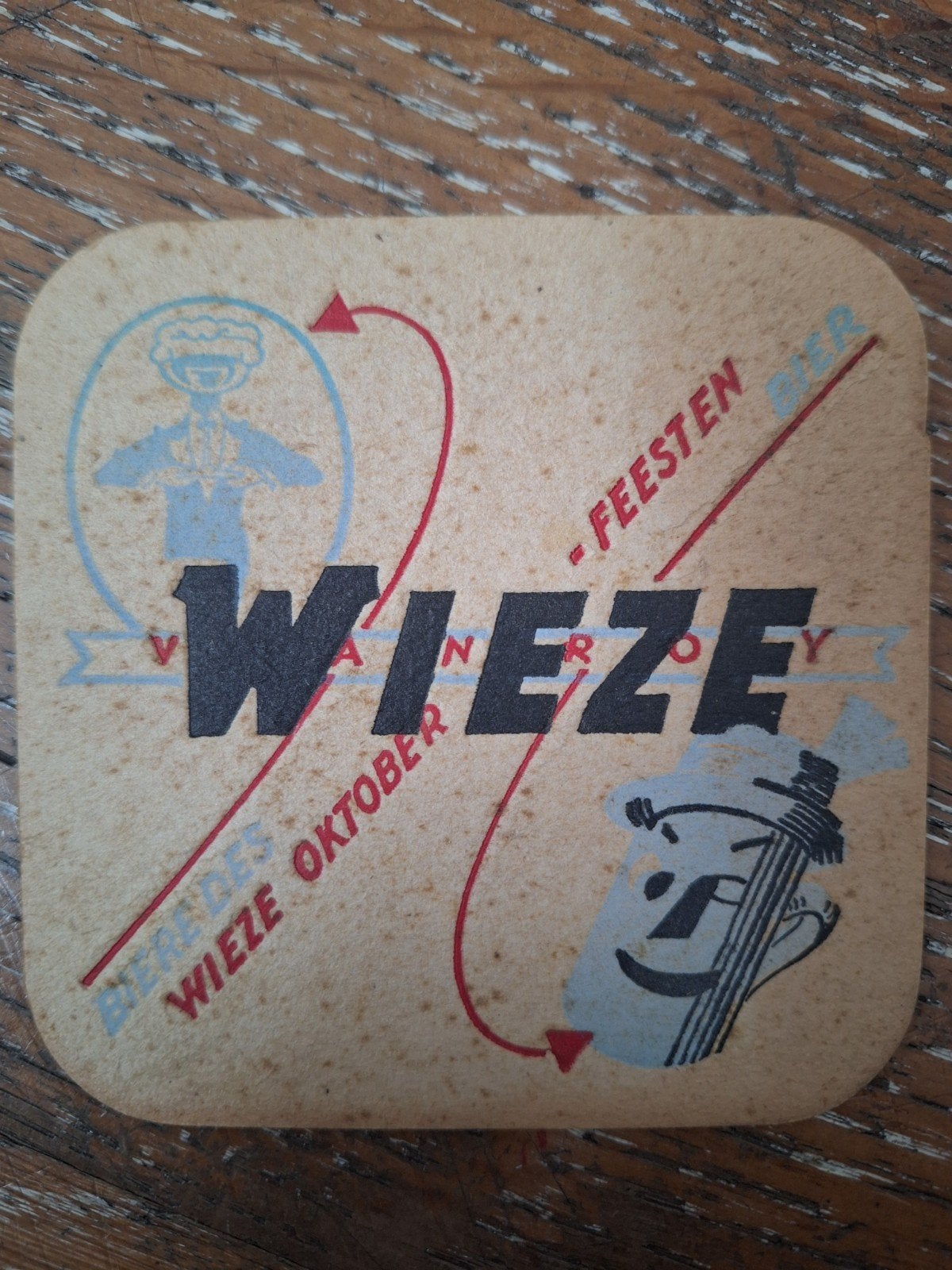 oud bierviltje brouwerij Wieze oktoberfeesten, Verzamelen, Ophalen of Verzenden