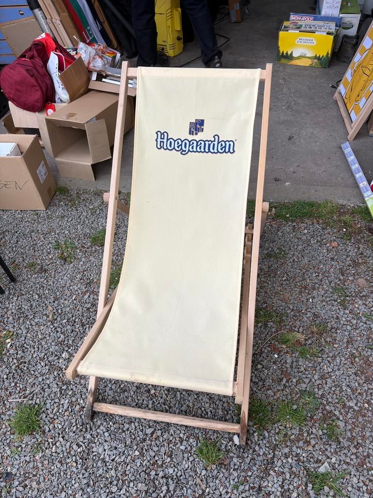 Leuke houten plooibare strandstoel Hoegaarden, Enlèvement, Comme neuf
