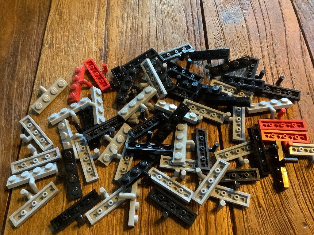 Lego Plate, Modified 1 x 4  Bar Arm Down 59 st / 13-1-3, Ophalen of Verzenden, Zo goed als nieuw, Losse stenen, Lego