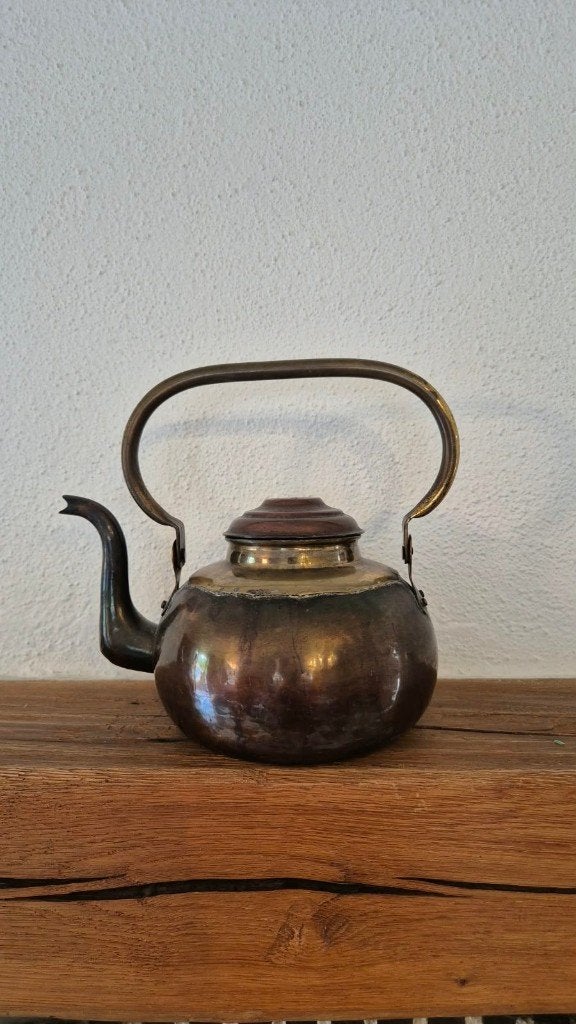 Klassieke Antieke Koperen Ketel / Theepot, Enlèvement ou Envoi, Cuivre