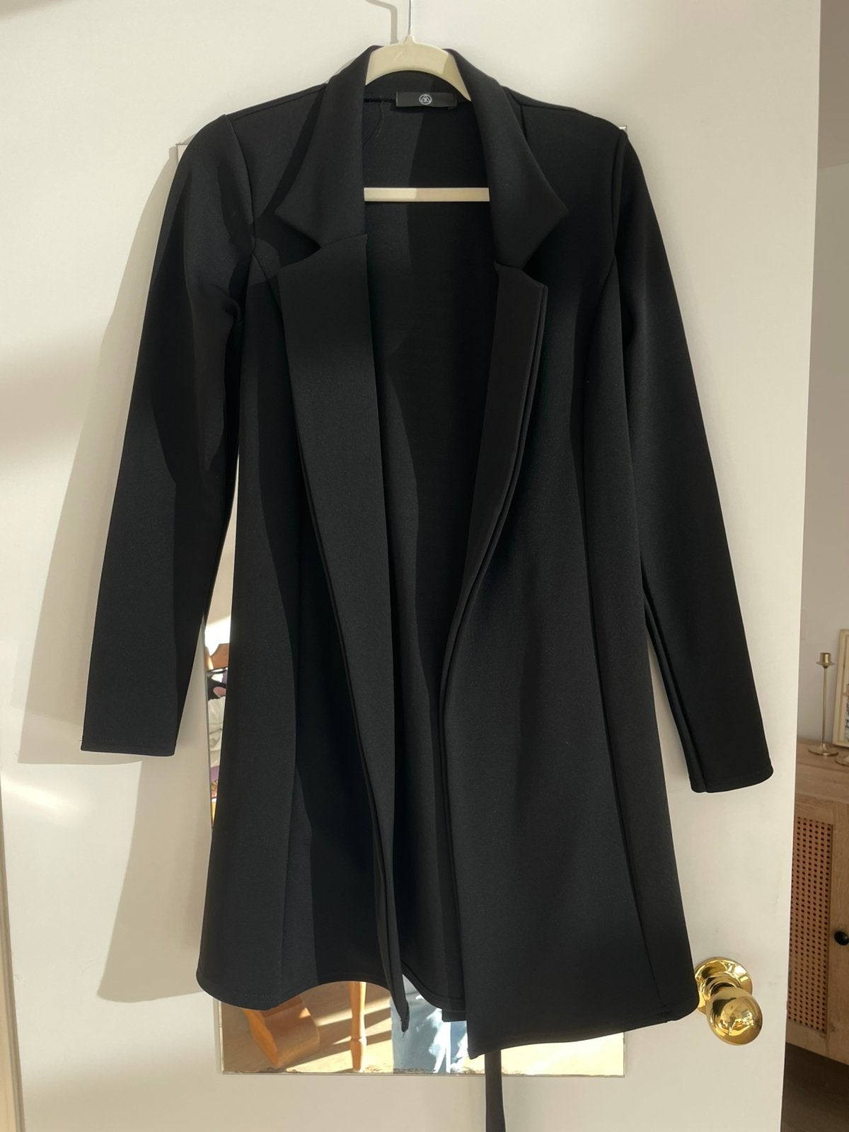 Veste longue / Blazer fluide noir Missguided - Taille S-M, Kleding | Dames, Ophalen, Zo goed als nieuw, Zwart