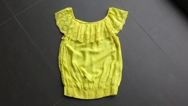 Geel topje van de H&M (maat 170), Kinderen en Baby's, Kinderkleding | Maat 170, Gebruikt, Meisje, H&M, Overhemd of Blouse