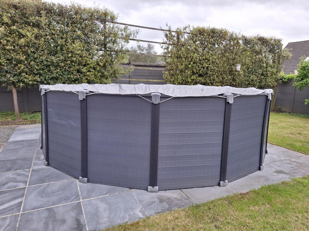 Intex graphite panel pool., Tuin en Terras, Zwembaden, Gebruikt, Opzetzwembad, 120 cm of meer, 400 cm of meer, Rond, Ophalen