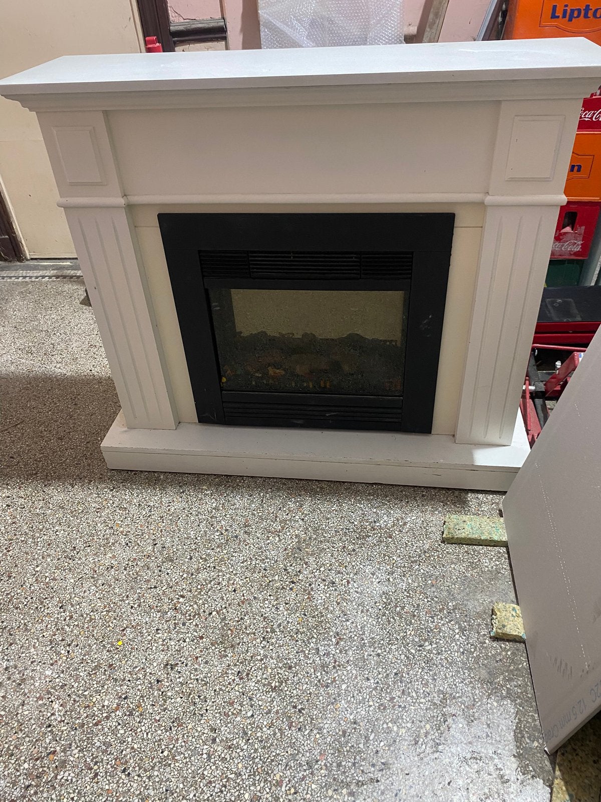 Chauffage elecrrique decoratif, Huis en Inrichting, Ophalen, Gebruikt, Inbouwhaard, Elektrische haard