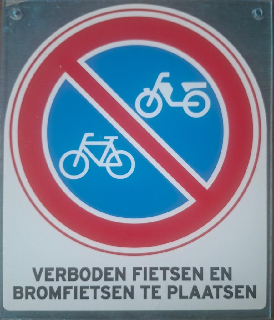 Verbodsbord fiets en bromfiets, Fietsen en Brommers, Ophalen
