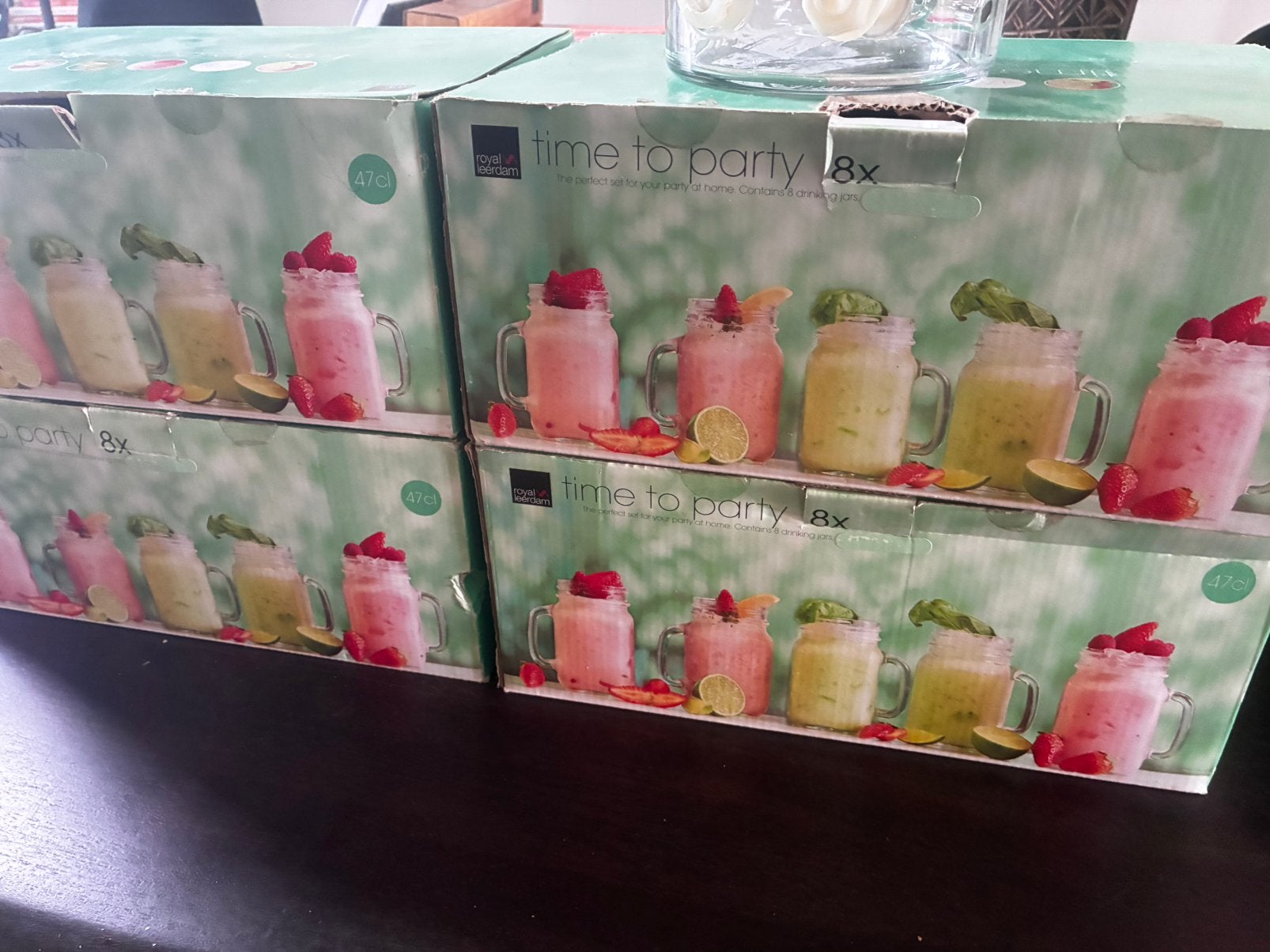 Grote cocktail bokaal met tapkraan en glazen 47 cl, Enlèvement, Comme neuf