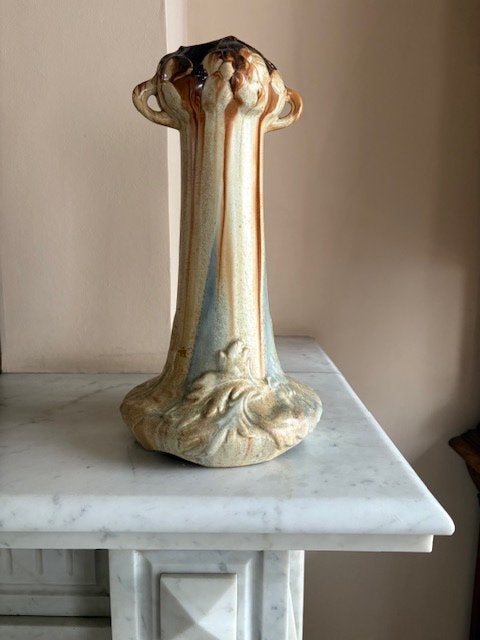 Grote Art Nouveau Vaas - Druipglazuur, Antiek en Kunst, Ophalen