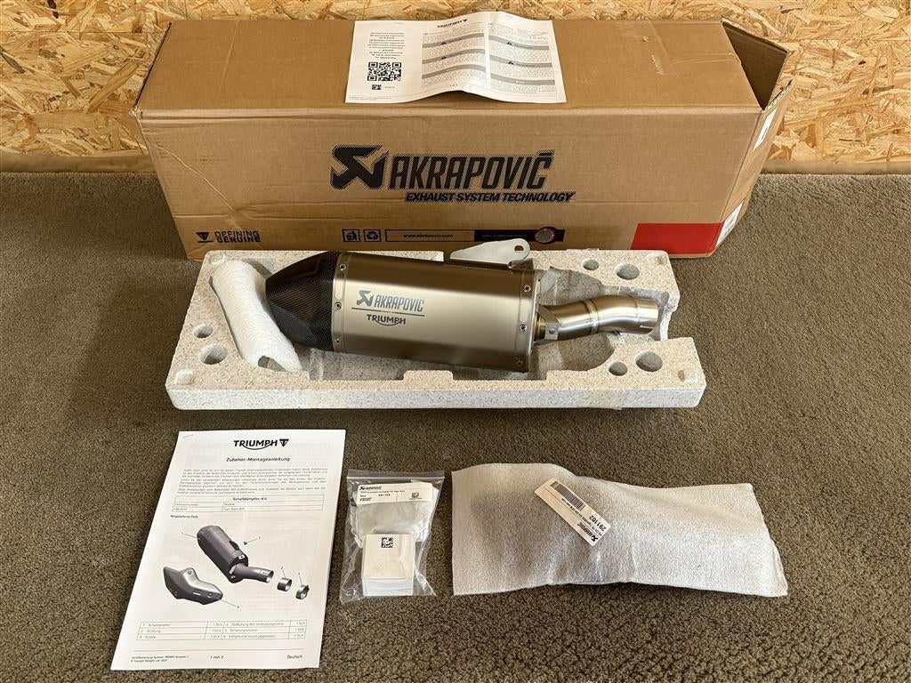 Akrapovic uitlaat demper Triumph Tiger Sport 800 25 A9605001, Motoren, Verzenden, Nieuw