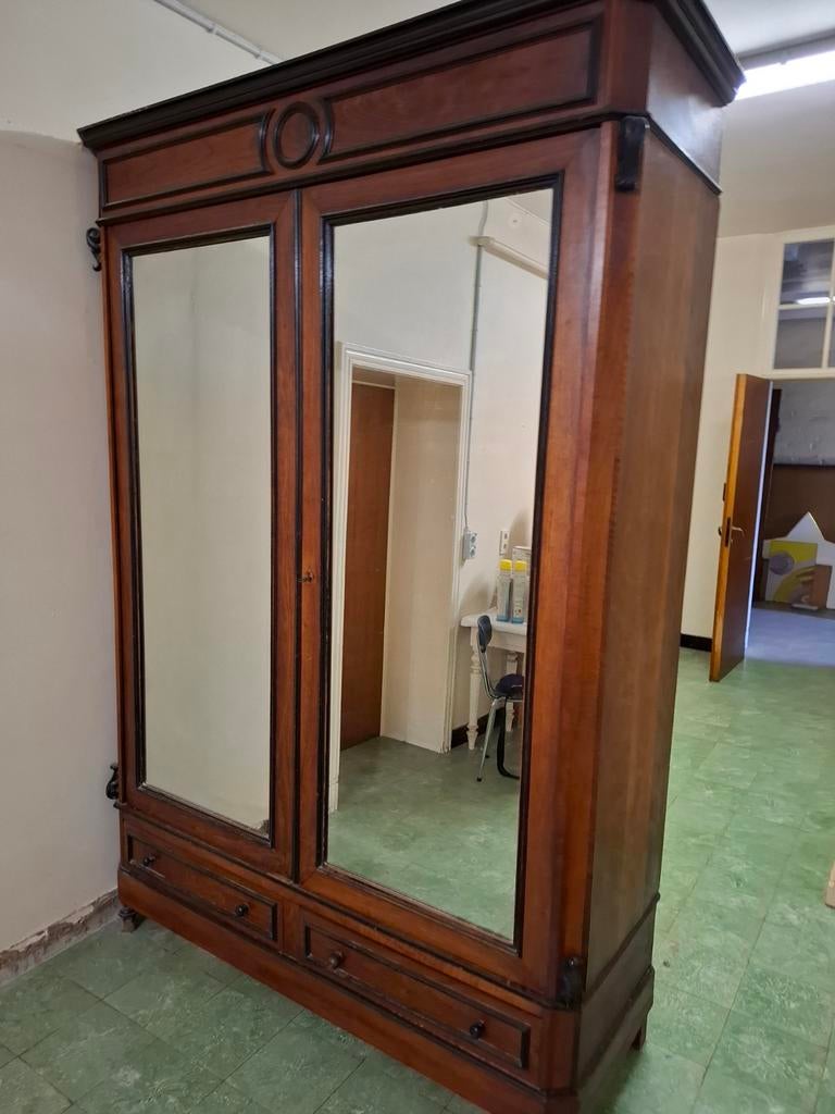 Grande armoire ancienne à miroirs – style Napoléon III, Maison & Meubles, Armoires | Penderies & Garde-robes, Enlèvement