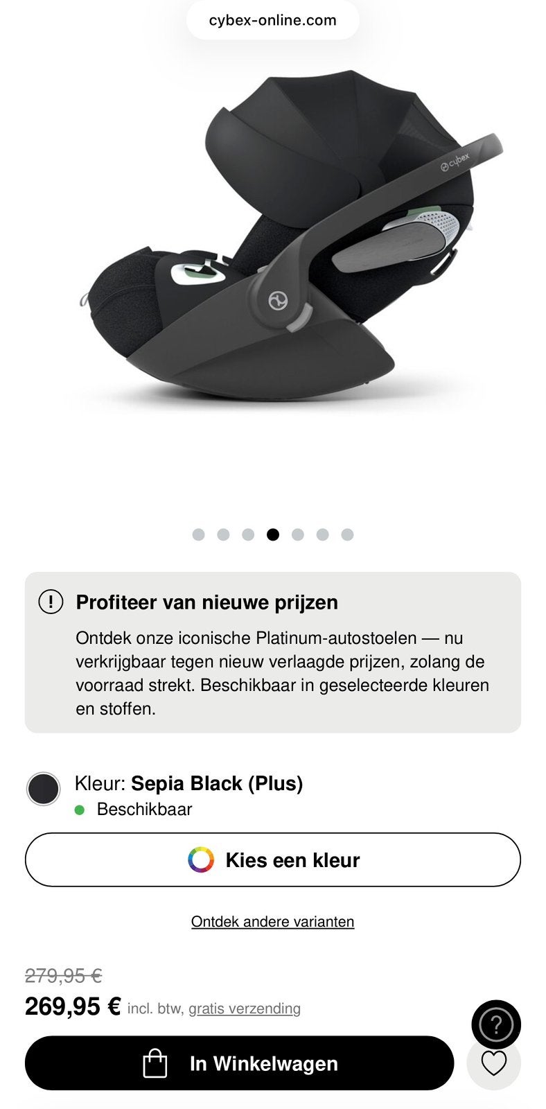 Cybex cloud T-size, Zo goed als nieuw, Met autostoeltje, Ophalen, Kinderwagen