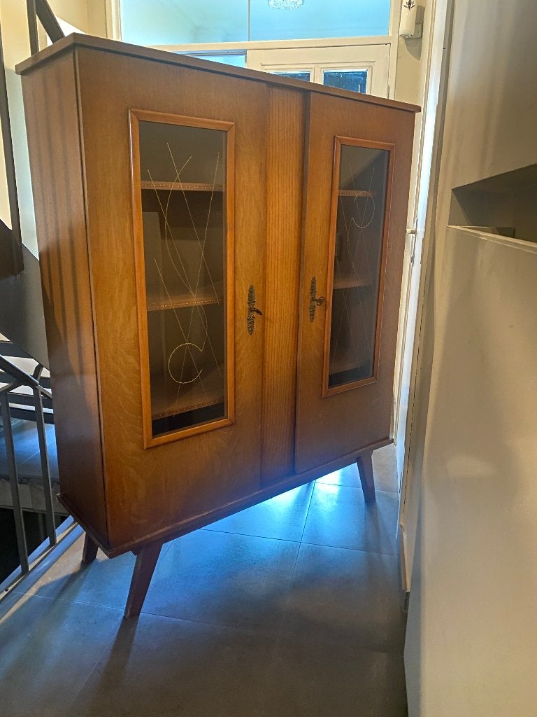 Vintage boekenkast, Ophalen, Jaren 60, 100 tot 150 cm, 100 tot 150 cm