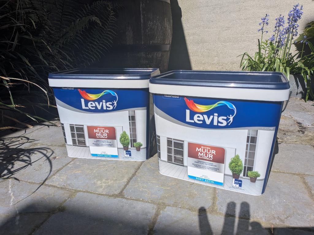 Verf Levis exterieur NIEUW, Ophalen, 5 tot 10 liter, Wit, Nieuw