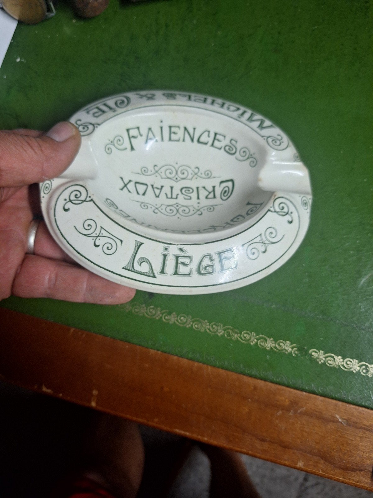 1895/1905  asbak cendrier michels et Cie liege porcelaine et, Enlèvement ou Envoi