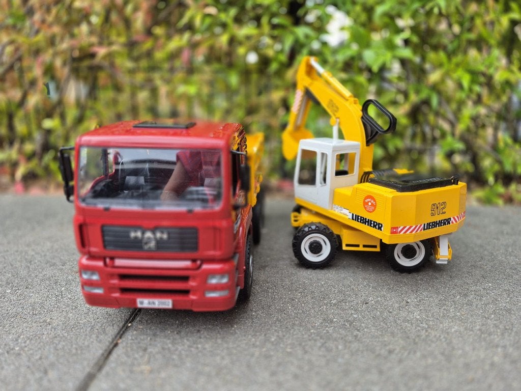 Bruder set 02751 MAN TGA + Liebherr graafmachine, Enfants & Bébés, Enlèvement, Utilisé