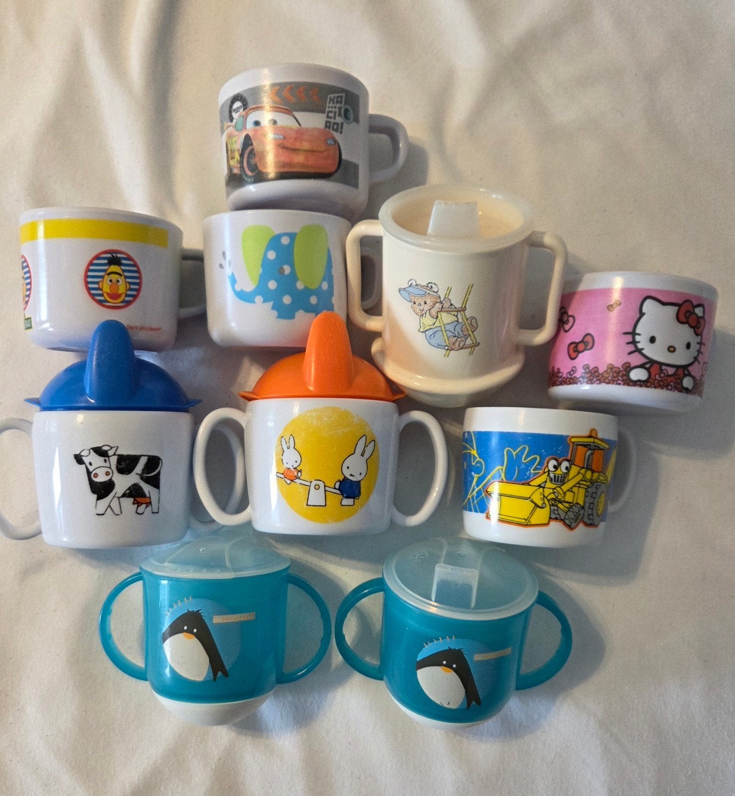 kinderservies bekers, Ophalen