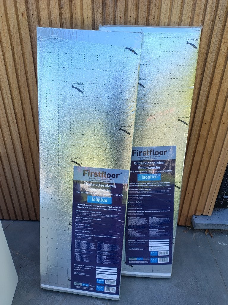 Ondervloer laminaat isoplus Firstfloor, Doe-het-zelf en Bouw, Isolatie en Afdichting, Overige materialen, 10 tot 15 m², Nieuw