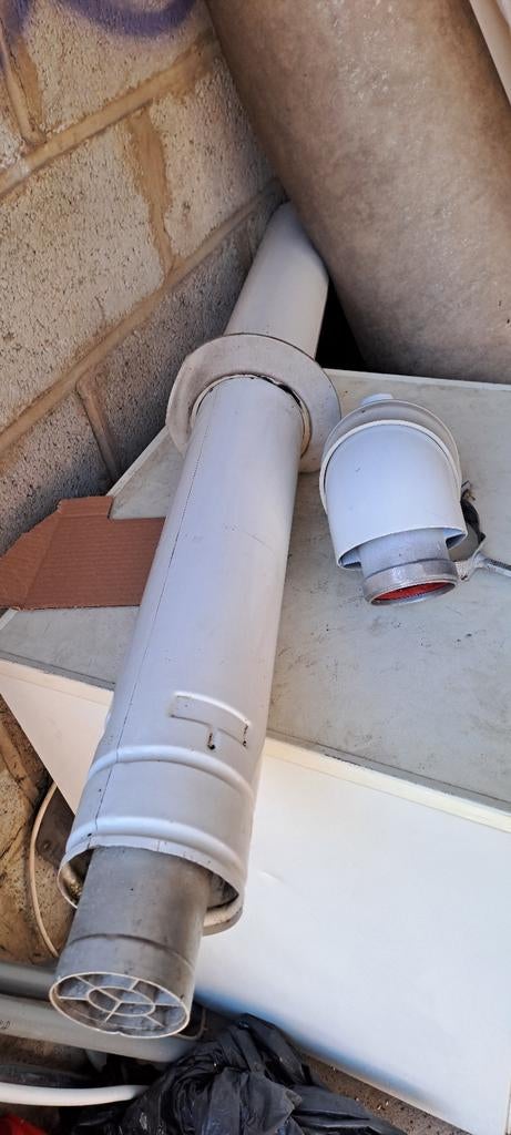 Coude 90 aluminium diamètre 80/125mm kit complet a saisir ↙️, Enlèvement, Utilisé