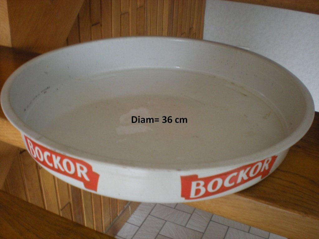 BOCKOR   Plateau  36 cm, Enlèvement ou Envoi, Utilisé, Panneau, Plaque ou Plaquette publicitaire