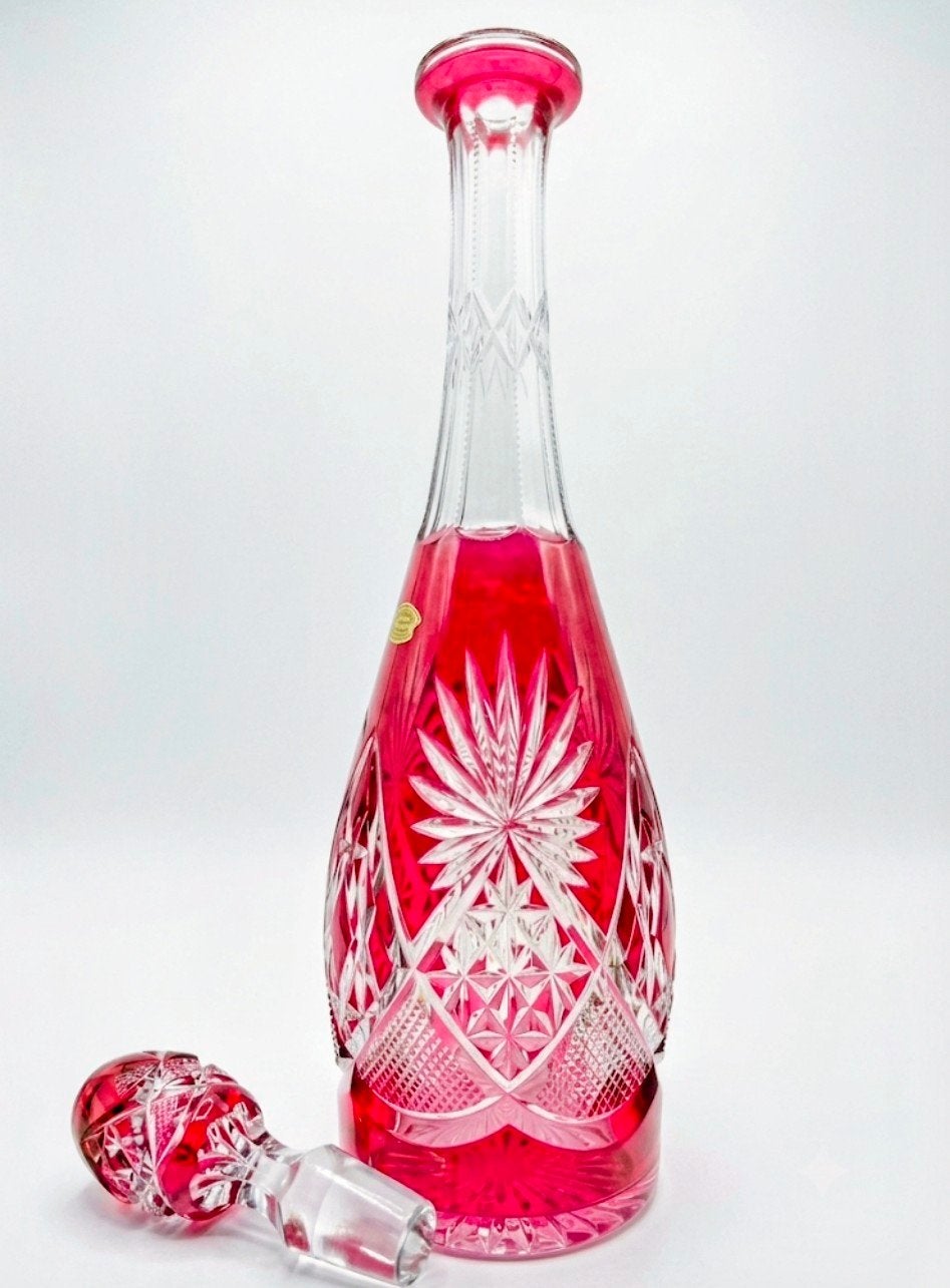 Val Saint Lambert Berncastel Cranberry Rood, Antiek en Kunst, Ophalen of Verzenden