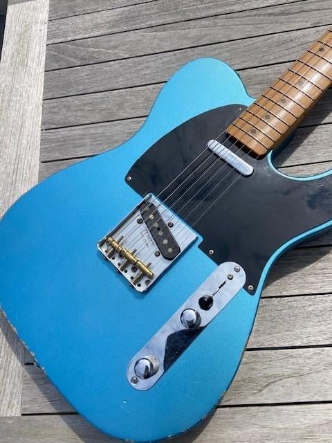 Fender Vintera Road Worn '50s Telecaster Lake Placid Blue, Muziek en Instrumenten, Ophalen, Zo goed als nieuw, Solid body, Fender
