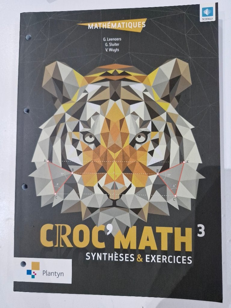 Croc math 3 syntheses et exercices, Livres, Enlèvement, Neuf, Secondaire, Plantyn
