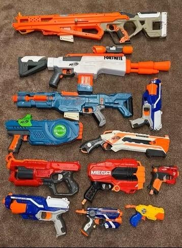 Nerf collection 12 pieces, Enlèvement, Utilisé